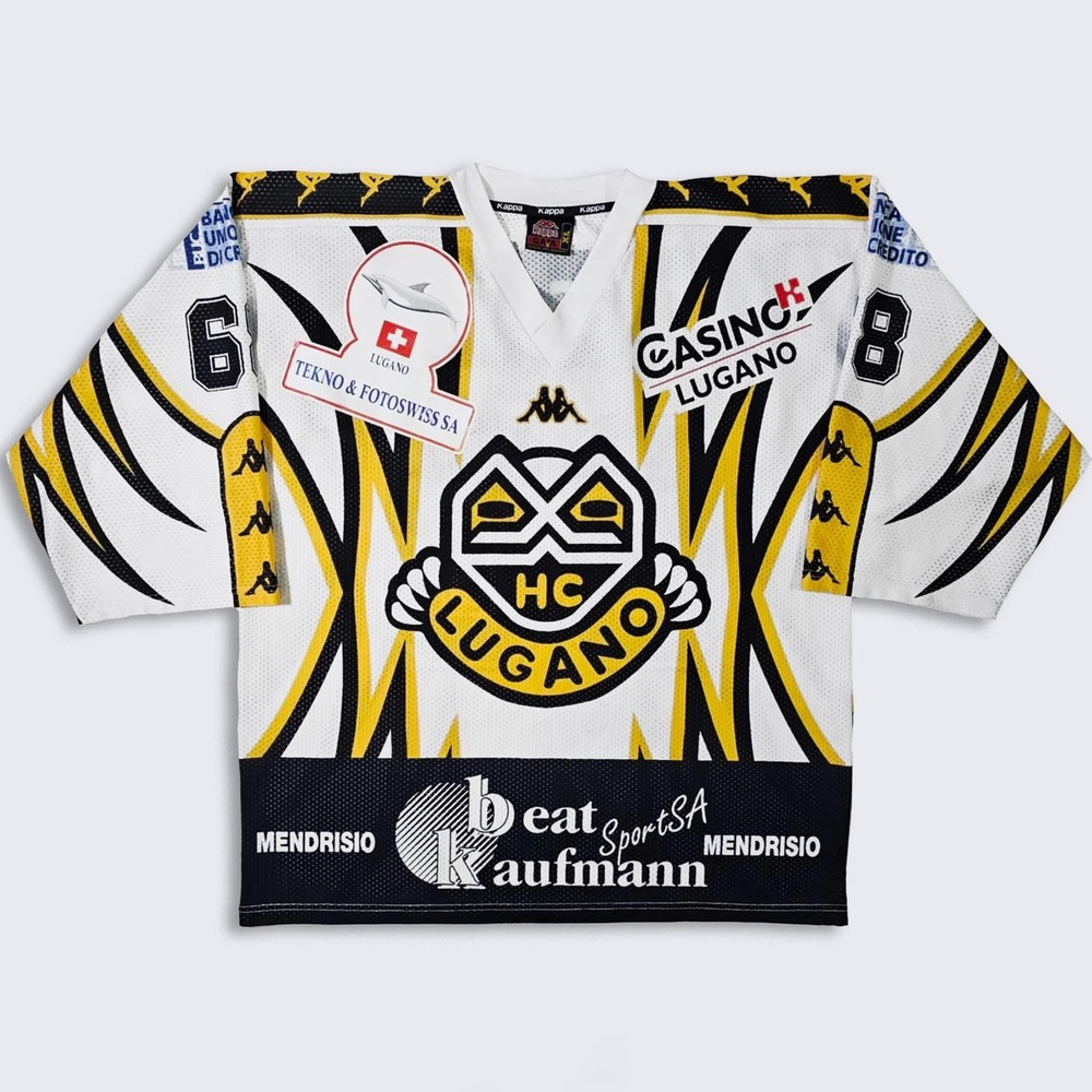 HC Lugano Vintage Switzerland Kappa Hockey Jersey